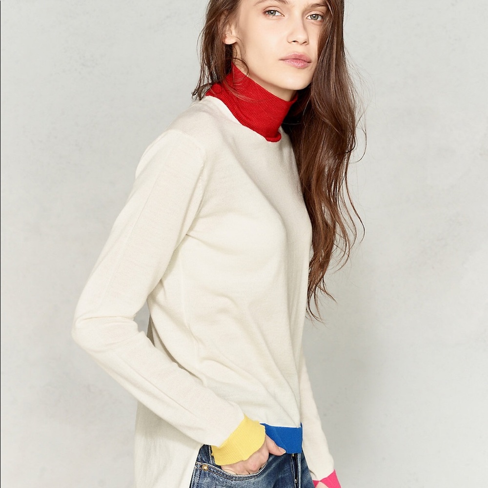 Modern ELVA color block soft wool sweater from Golden Goose - Picture 3 of 4